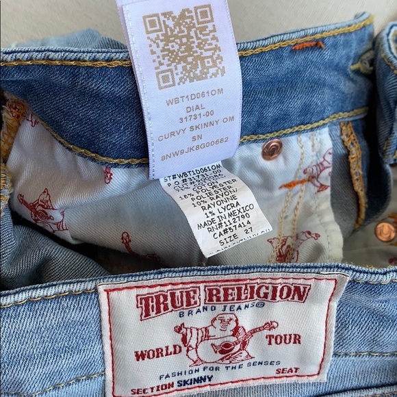 TRUE RELIGION NEW! Skinny Curvy Stretch Jeans - Picture 14 of 15